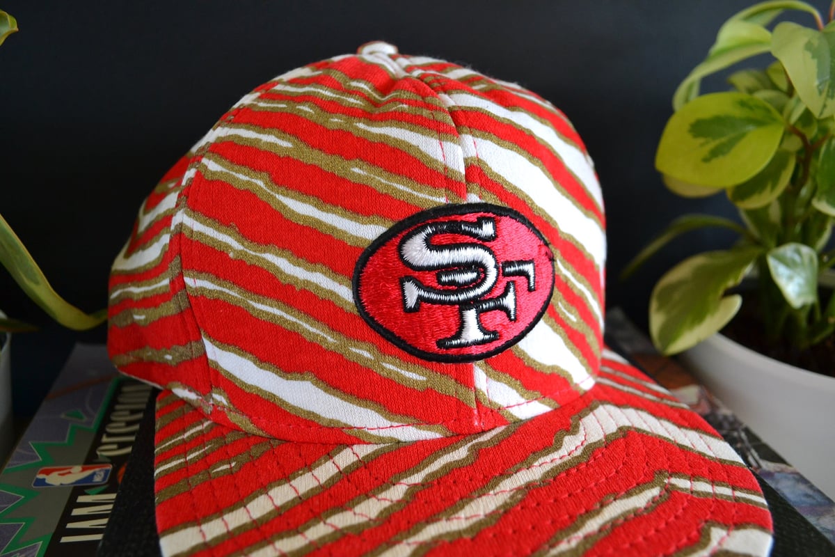 Vintage 1990 s San Francisco 49ers AJD Zubaz Snapback Hat Sole Food SF